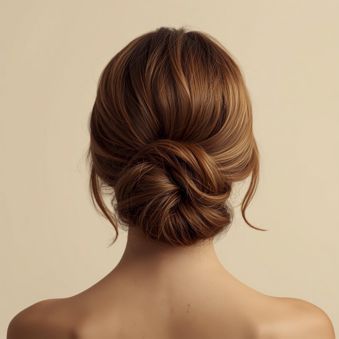 Recogido bajo con ondas suaves para evento